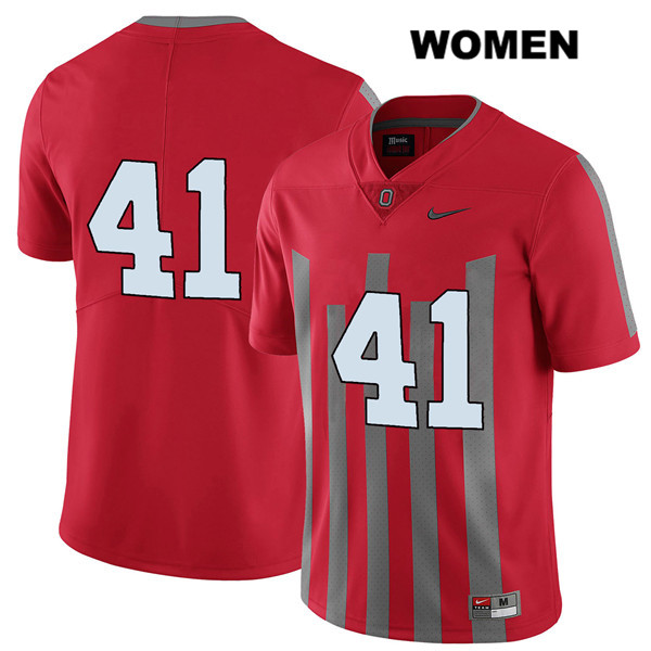 Ohio State Buckeyes Women's Hayden Jester #41 Red Authentic Nike Elite No Name College NCAA Stitched Football Jersey HV19U80JL